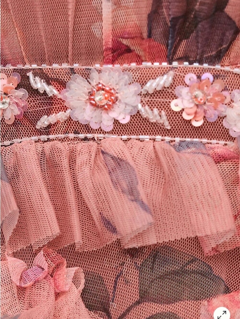 Mac Duggal Ruffled Cutout Halter Dustu Rose Floral Mini Dress Sz 6 - Picture 5 of 16